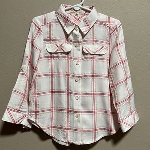 Copper Key Roll-Cuff Plaid Shirt